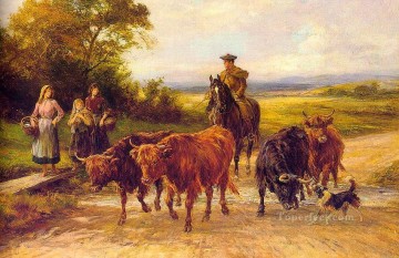 el apuesto boyero Heywood Hardy montando a caballo Pinturas al óleo